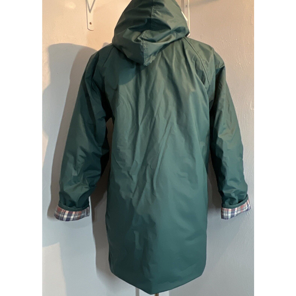 Sailmaker Womens Rain Jacket Youth 18 Green Full Zip Water Resistant Hood Lined - Picture 5 of 10